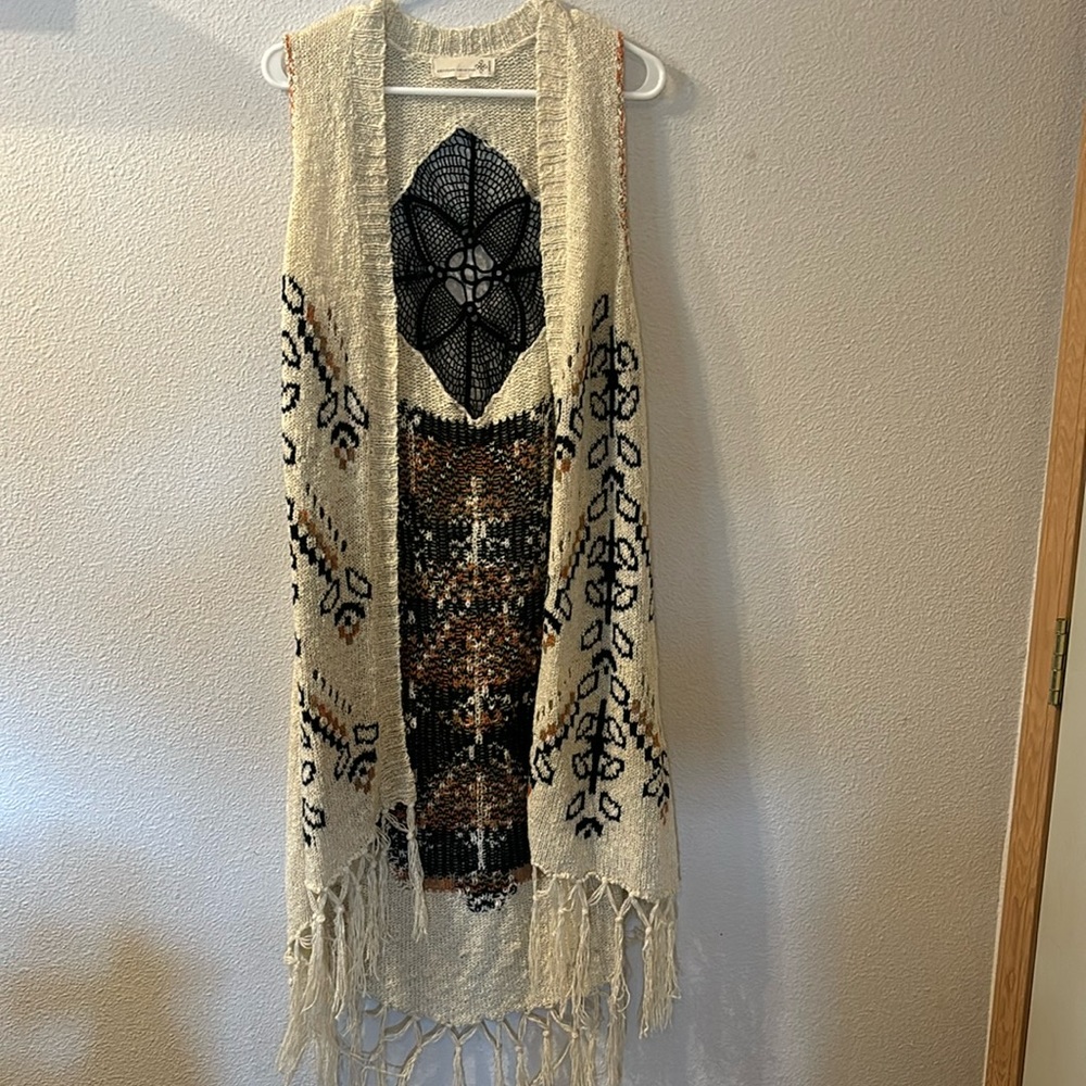 Artisan Crafted by Democracy duster vest cardigan size small